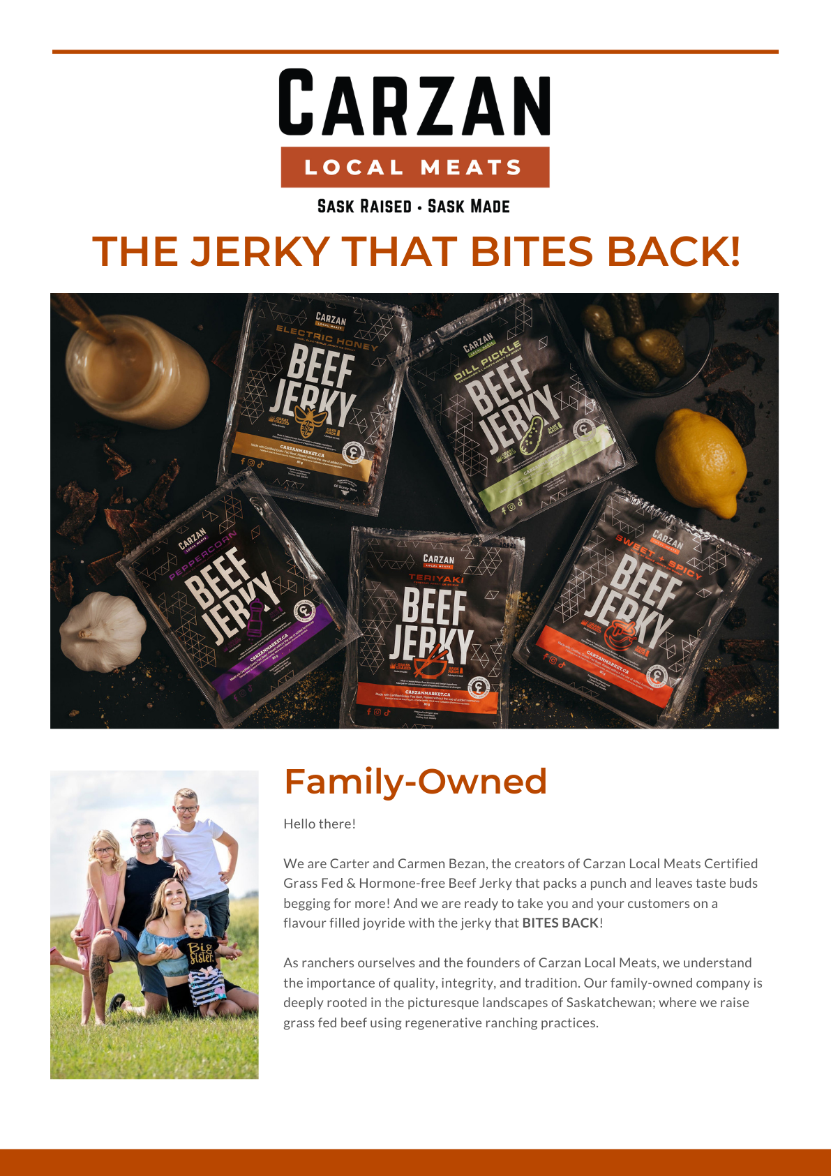 Premium Grass Fed Beef Jerky Carzan Local Meats 