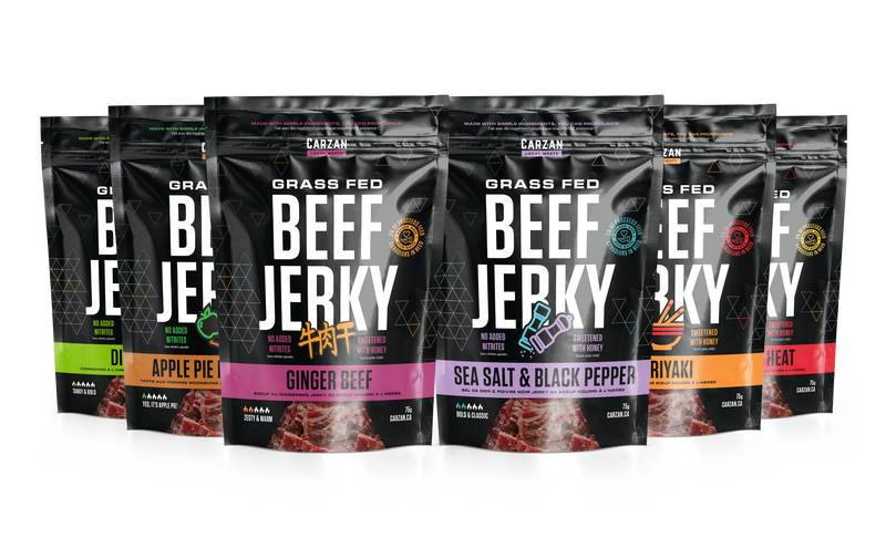 Carzan Grass-Fed Beef Jerky Bags