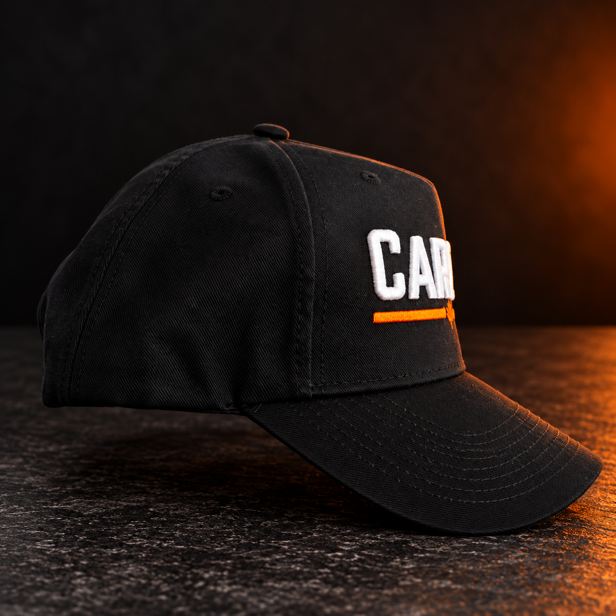 Carzan Canvas Hat in All Black, side view