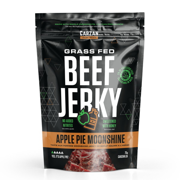 Package of Carzan Apple Pie Moonshine beef jerky
