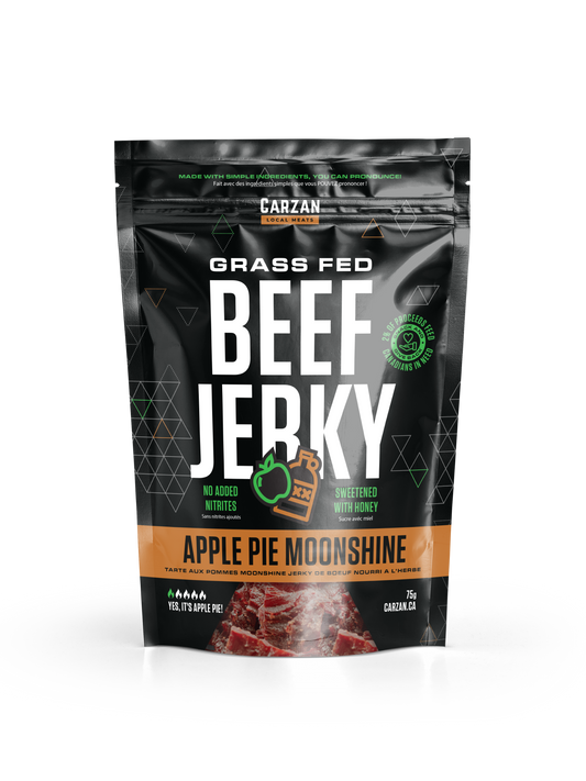 Package of Carzan Apple Pie Moonshine beef jerky
