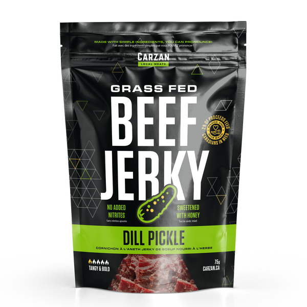 Package of Carzan Dill Pickle beef jerky
