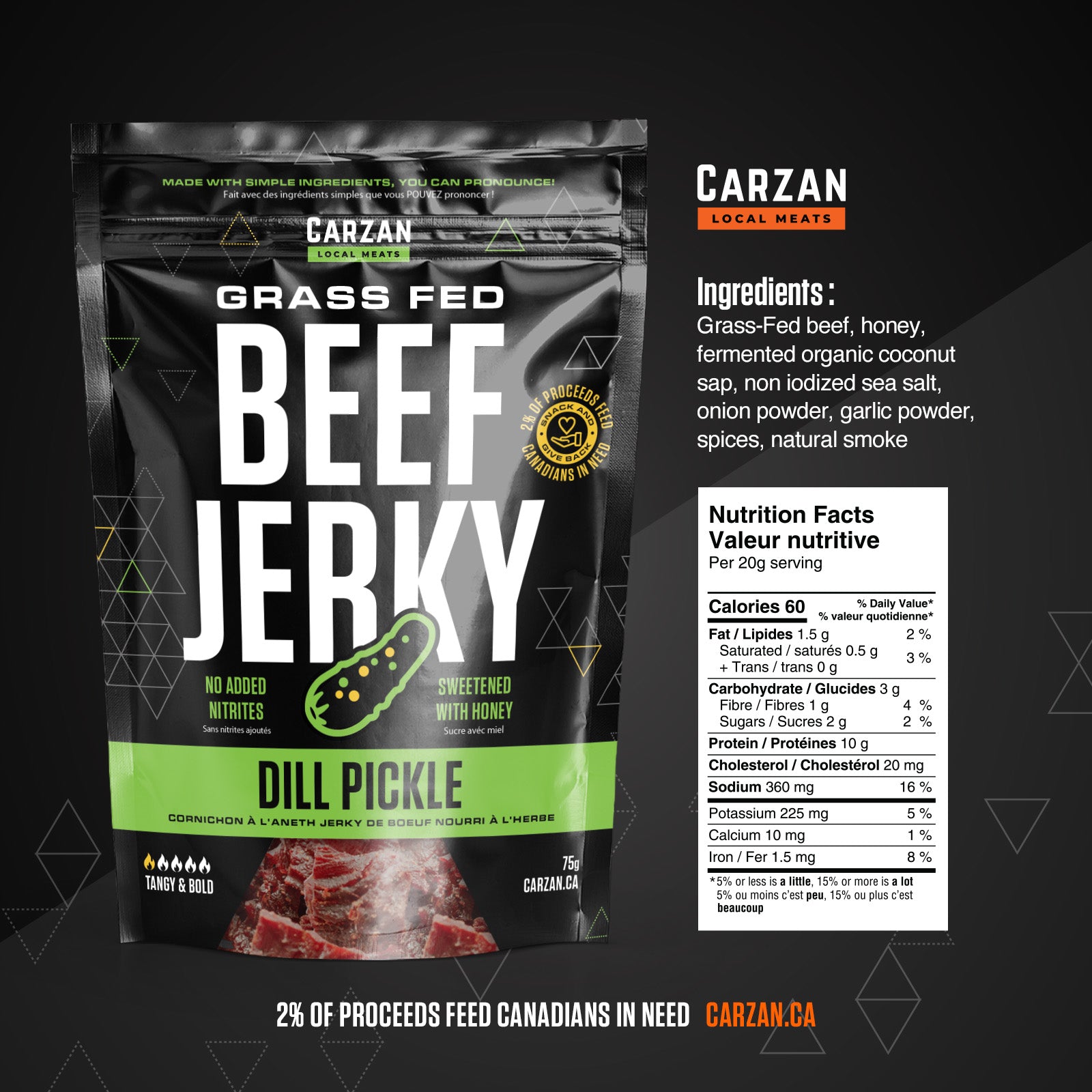 Illustrated NFT-style artwork representing Carzan Dill Pickle beef jerky