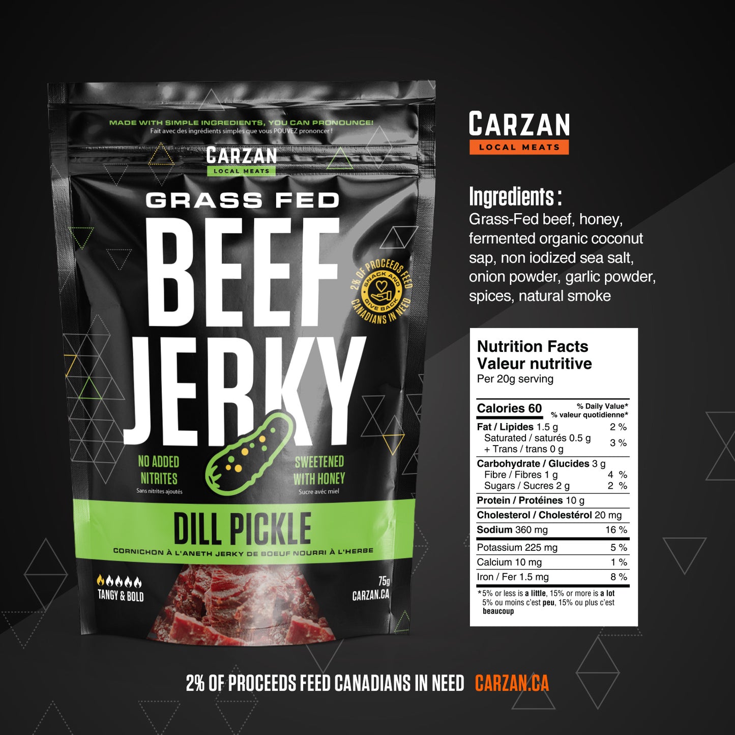 Illustrated NFT-style artwork representing Carzan Dill Pickle beef jerky