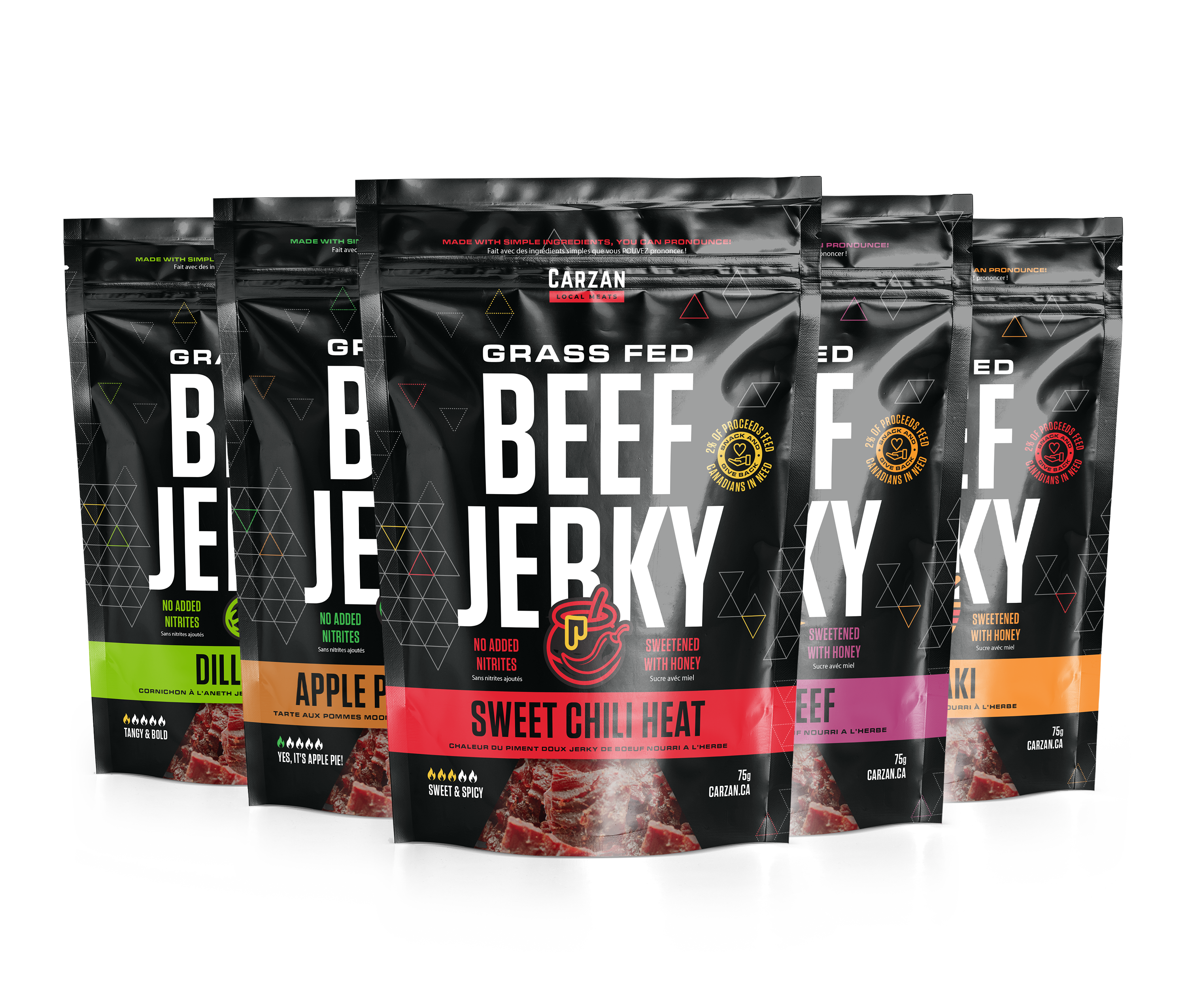 Visual representation of Carzan Five on Five Jerky Combo Pack