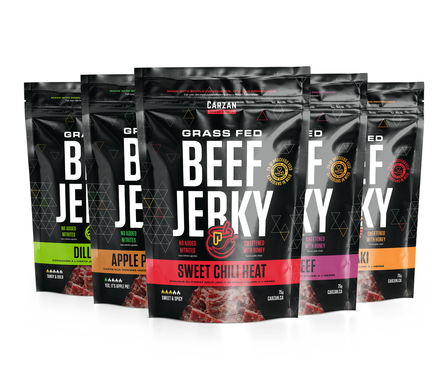 Visual representation of Carzan Five on Five Jerky Combo Pack