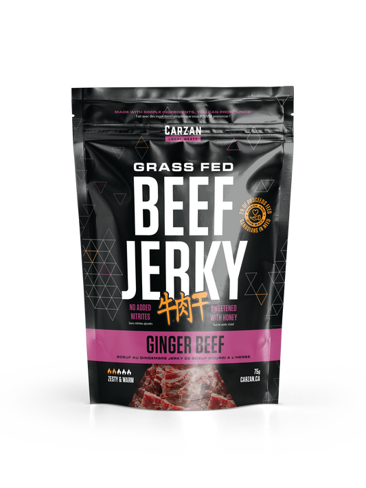 Package of Carzan Ginger Beef beef jerky