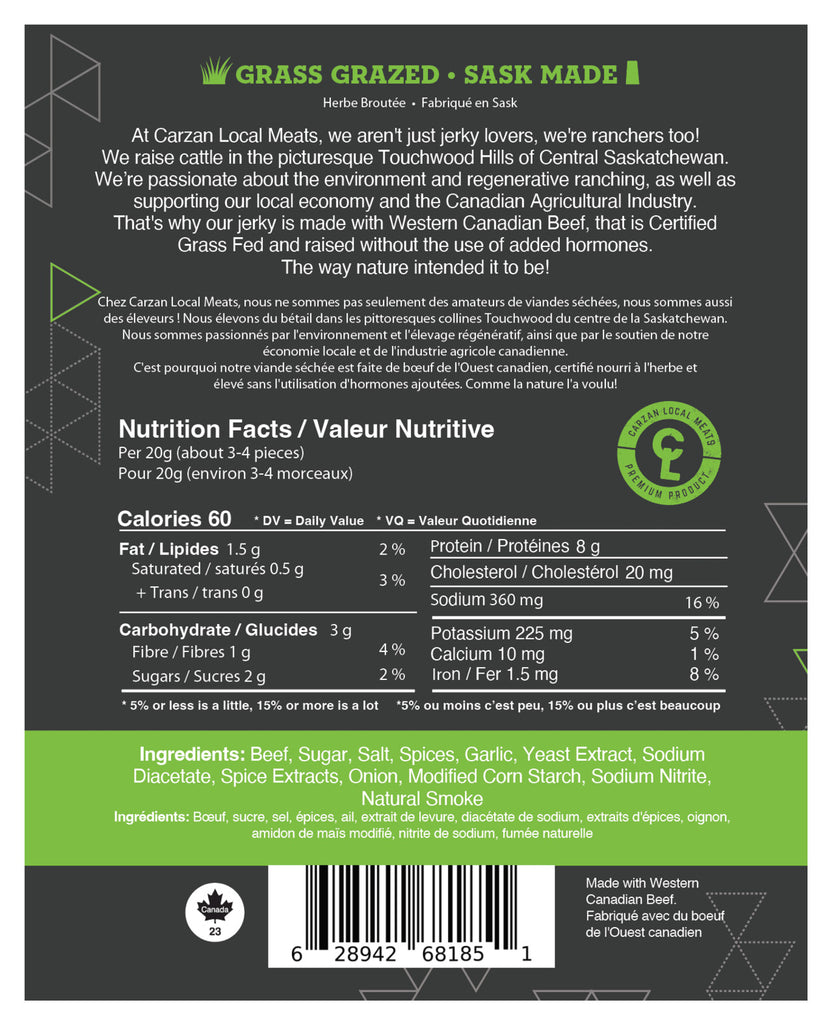 Dill Pickle Beef Jerky Carzan Local Meats