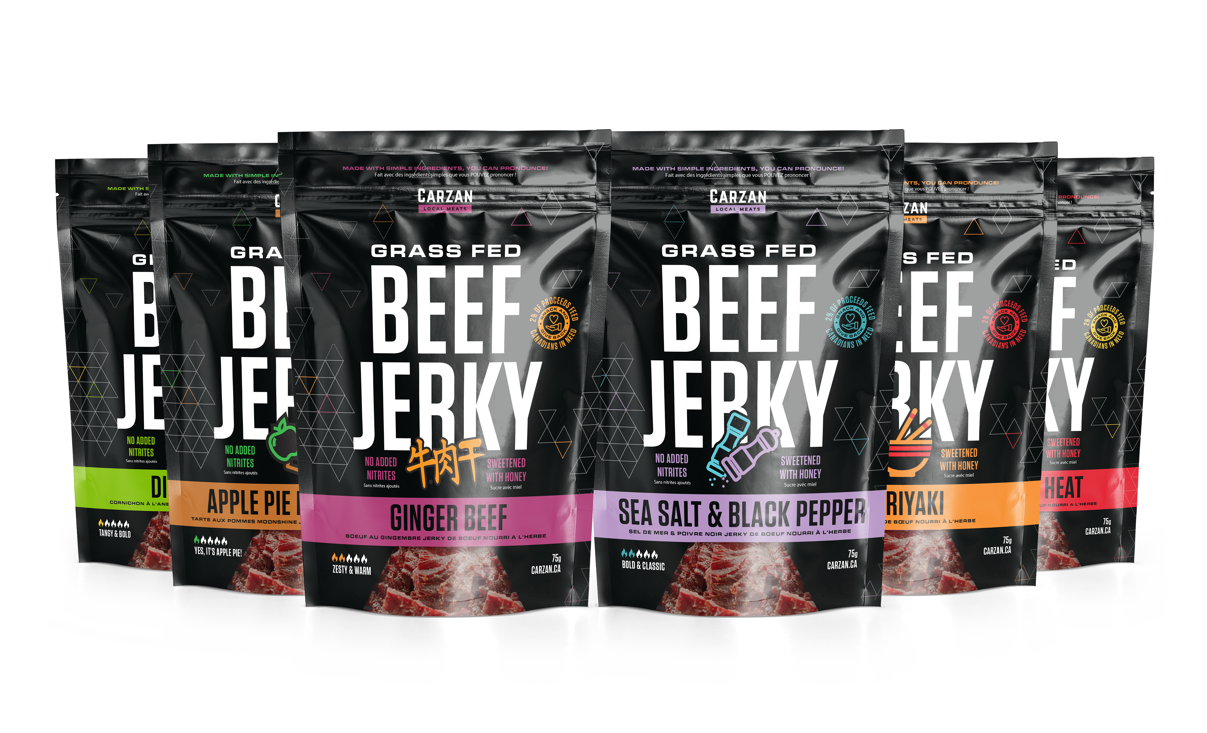 Mockup representation of Carzan Six Rep Set Jerky Pack
