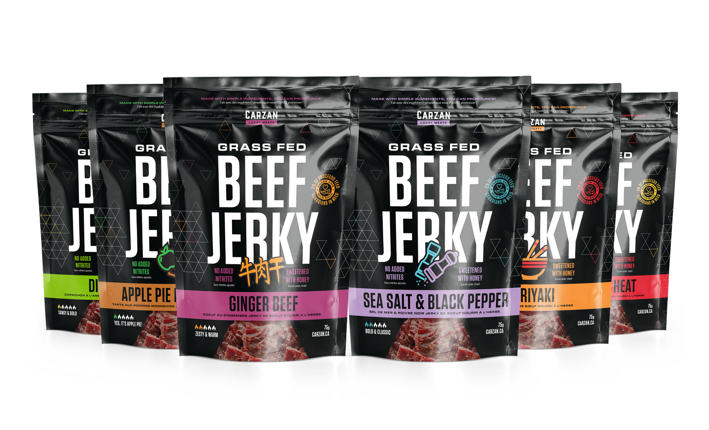Mockup representation of Carzan Six Rep Set Jerky Pack