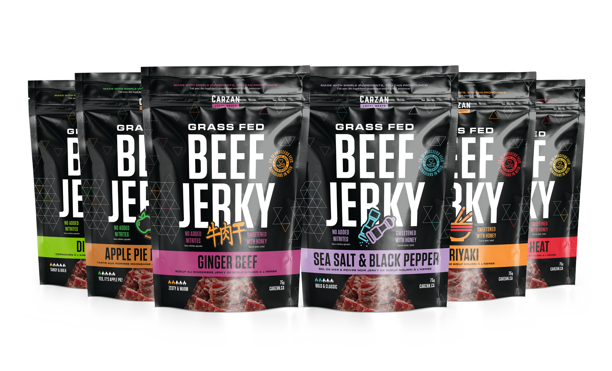 Mockup representation of Carzan Six Rep Set Jerky Pack