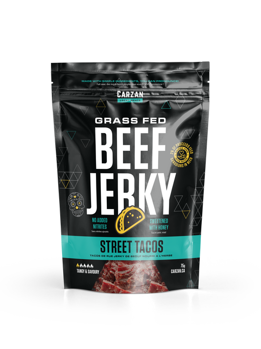 Package of Carzan Street Taco beef jerky
