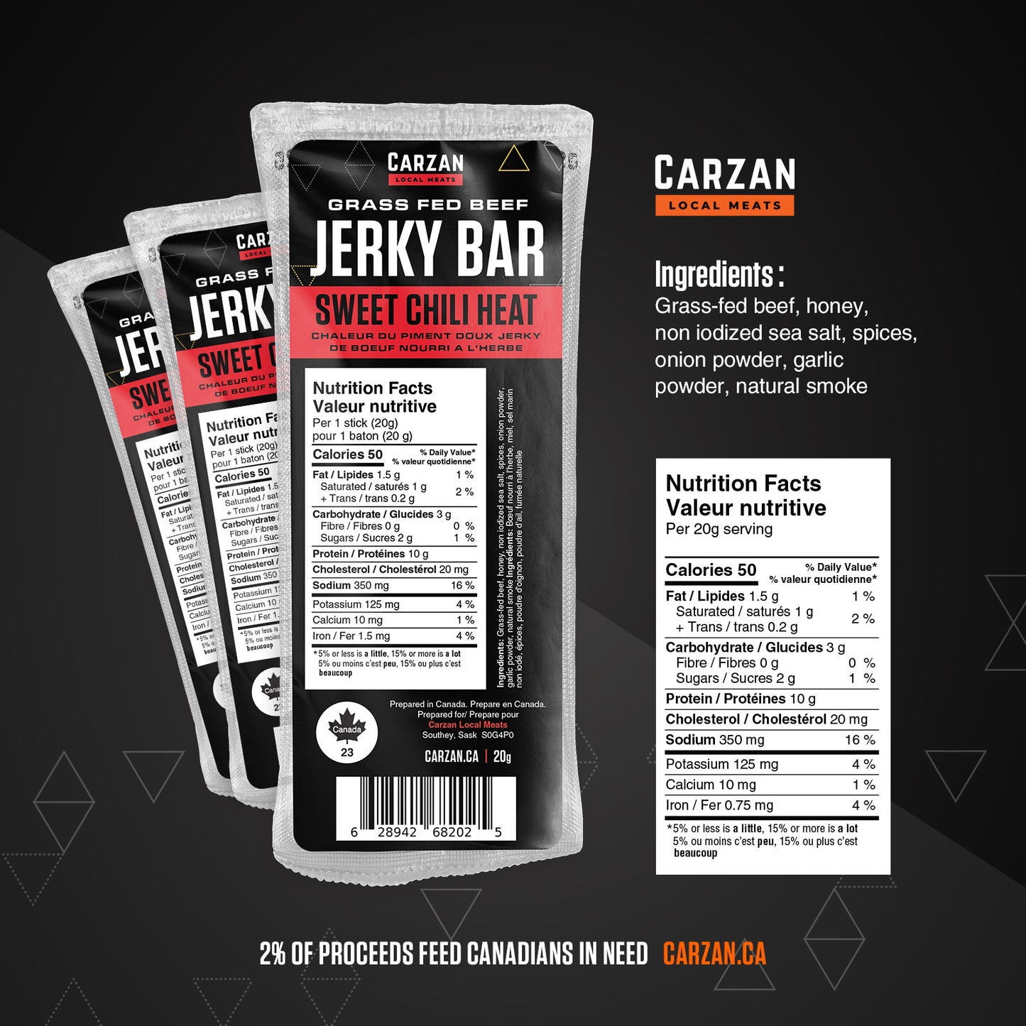 Illustrated NFT-style artwork representing Carzan Sweet Chili Heat beef jerky bars
