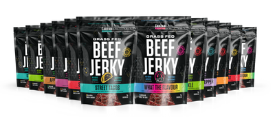 Mockup representation of Carzan Twelve Hour Trip Jerky Combo Pack