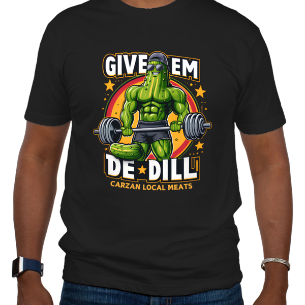 Give Em De Dill Graphic Tee on black