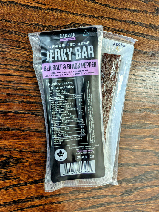 Sea Salt and Black Pepper Jerky Bars