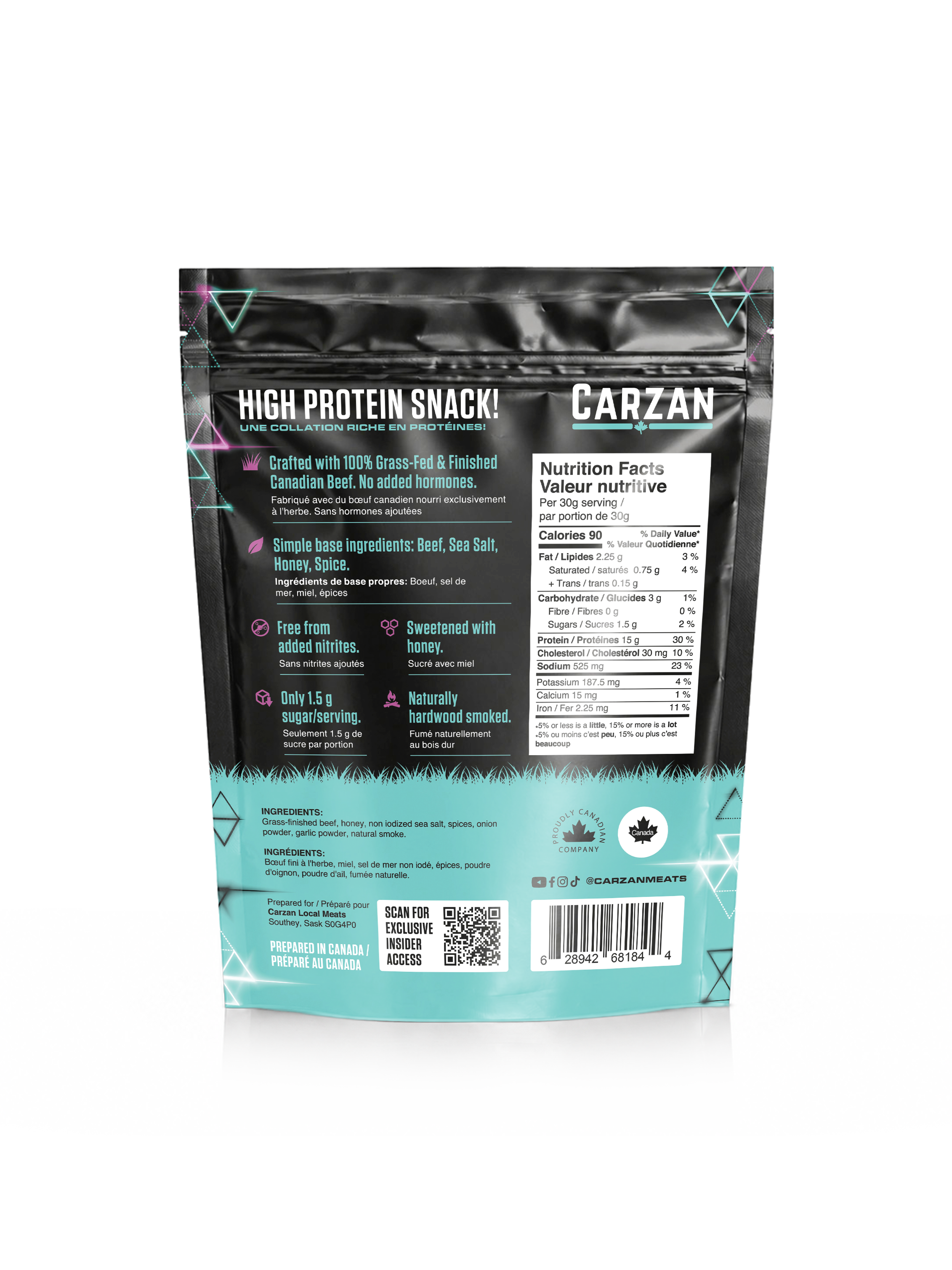 Sea Salt & Black Pepper | Grass-Fed & Finished Beef Jerky