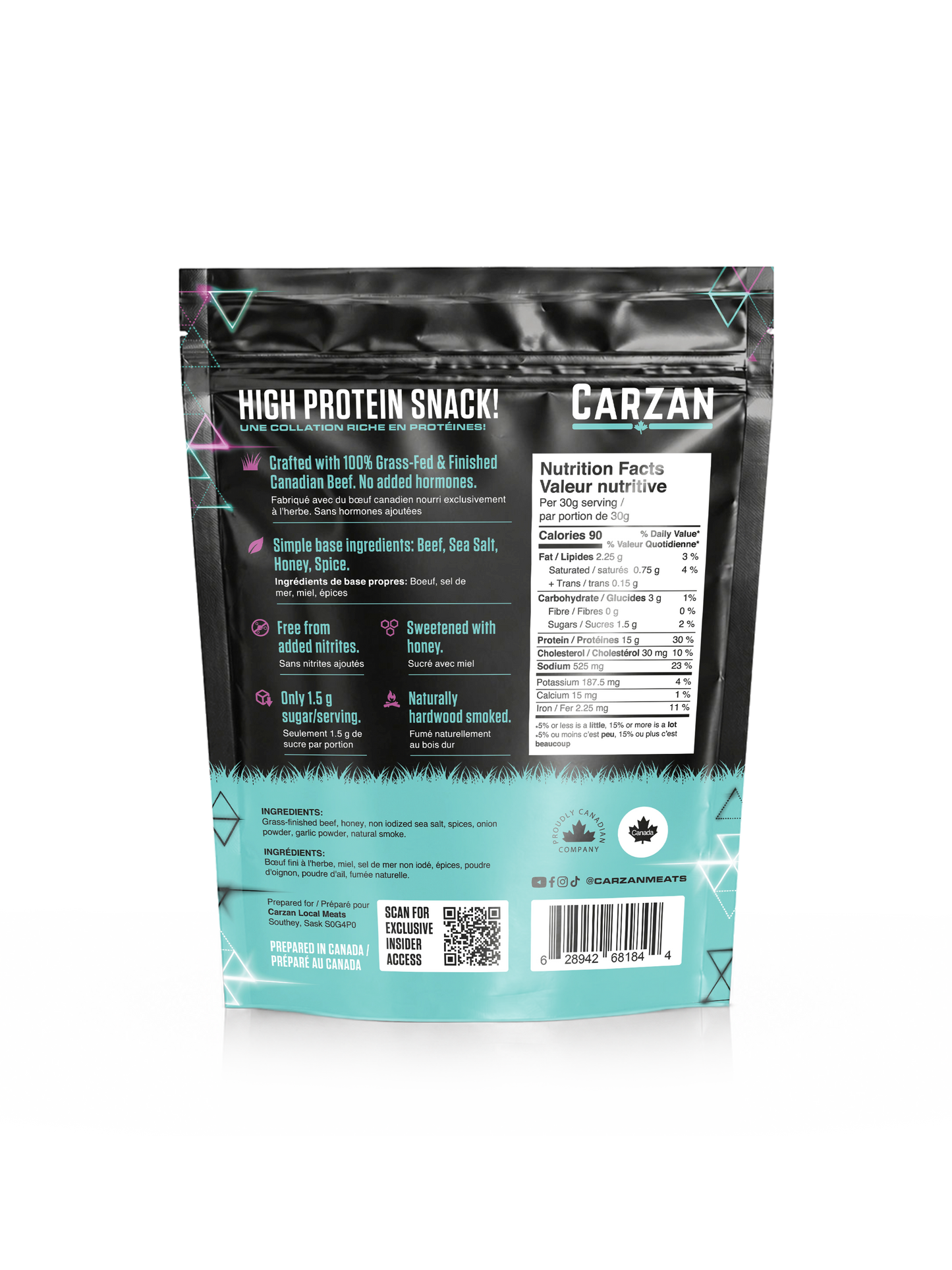 Sea Salt & Black Pepper | Grass-Fed & Finished Beef Jerky