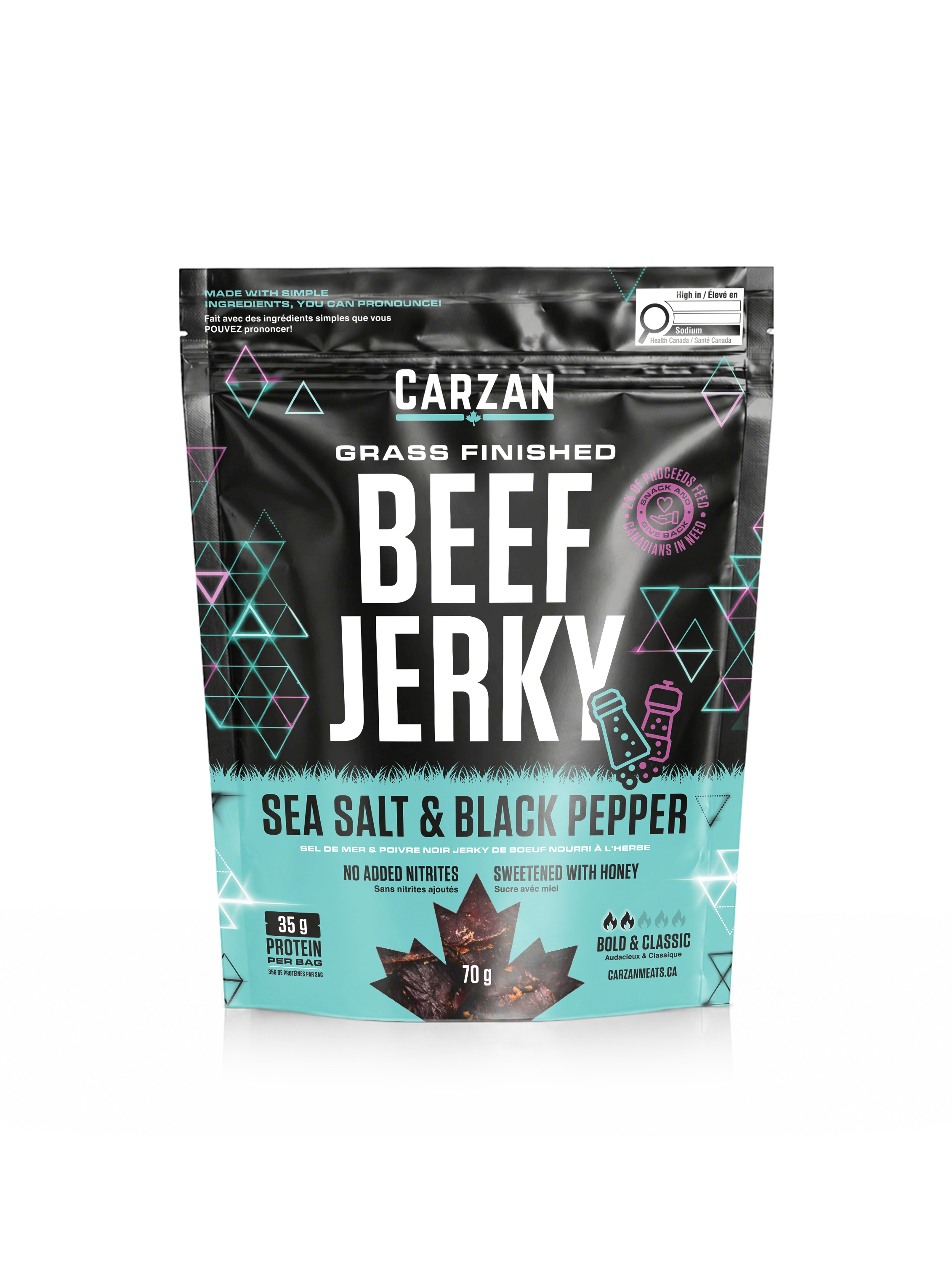 Sea Salt & Black Pepper | Grass-Fed & Finished Beef Jerky