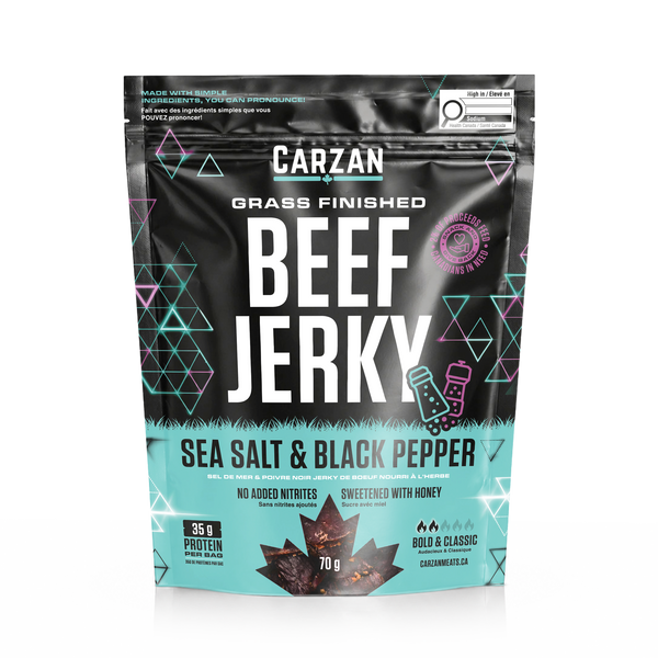Sea Salt & Black Pepper | Grass-Fed & Finished Beef Jerky