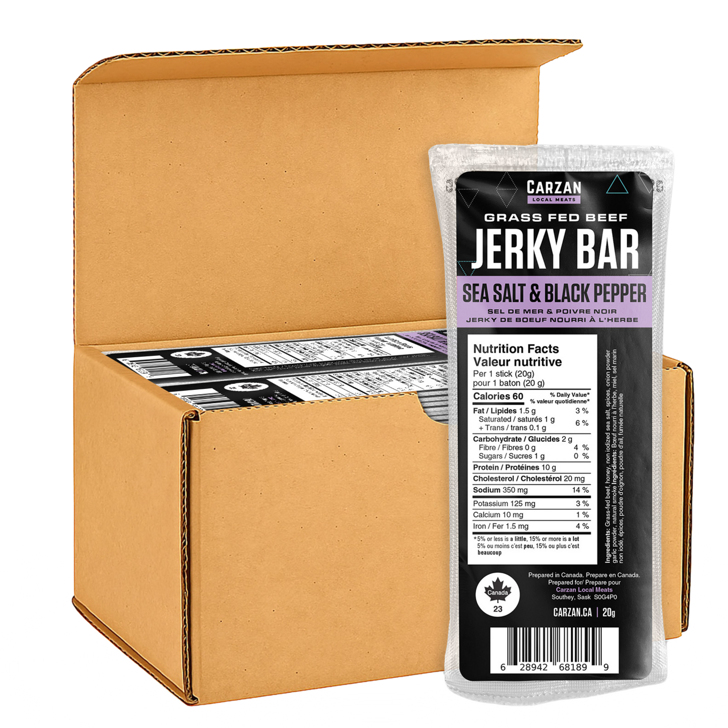 Sea Salt & Black Pepper Jerky Bars